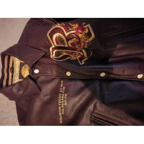 Blouson teddy cuir online redskins